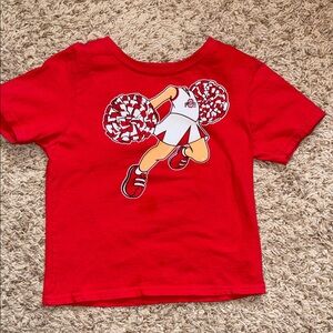 4t girls Ohio State cheerleader short sleeve t-shirt.